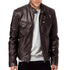 Slim Fit Casual Leather Motorcycle Jacket for Men - Stylish Autumn PU Coat with Lapel and Anti-Wind Features, Perfect for Everyday Wear